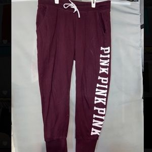 PINK fleece joggers
